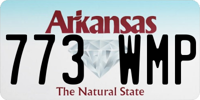 AR license plate 773WMP
