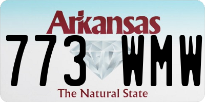 AR license plate 773WMW