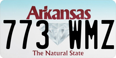 AR license plate 773WMZ
