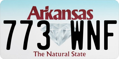 AR license plate 773WNF