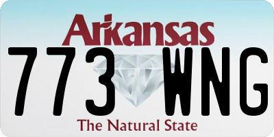 AR license plate 773WNG