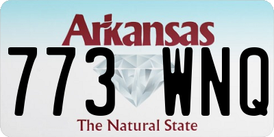 AR license plate 773WNQ