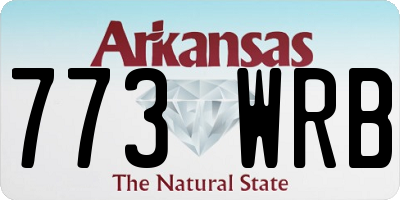 AR license plate 773WRB