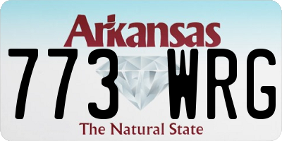 AR license plate 773WRG
