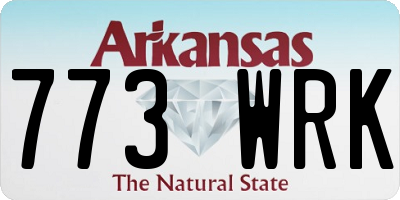 AR license plate 773WRK