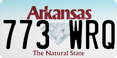 AR license plate 773WRQ