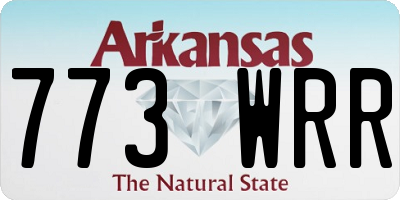 AR license plate 773WRR