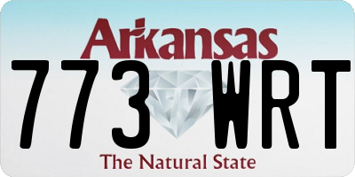 AR license plate 773WRT