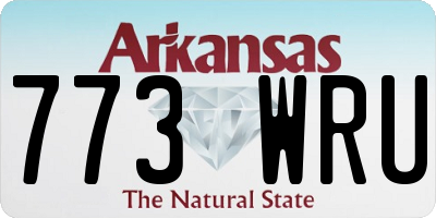 AR license plate 773WRU