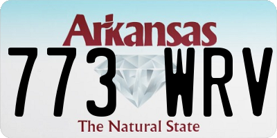 AR license plate 773WRV