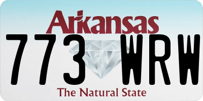 AR license plate 773WRW