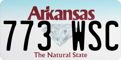 AR license plate 773WSC