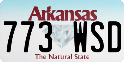 AR license plate 773WSD