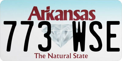 AR license plate 773WSE