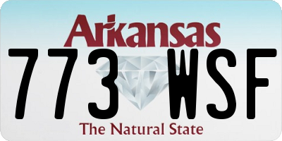 AR license plate 773WSF