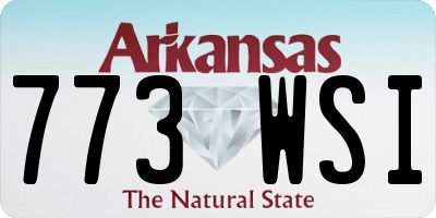 AR license plate 773WSI