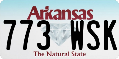 AR license plate 773WSK