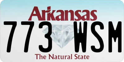 AR license plate 773WSM