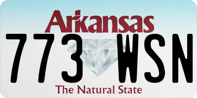 AR license plate 773WSN