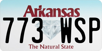 AR license plate 773WSP