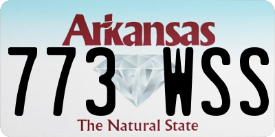 AR license plate 773WSS