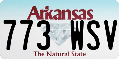 AR license plate 773WSV