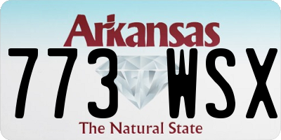 AR license plate 773WSX
