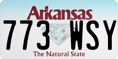 AR license plate 773WSY