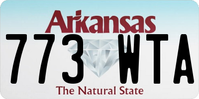 AR license plate 773WTA