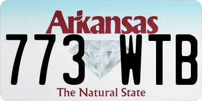 AR license plate 773WTB