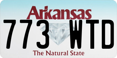 AR license plate 773WTD