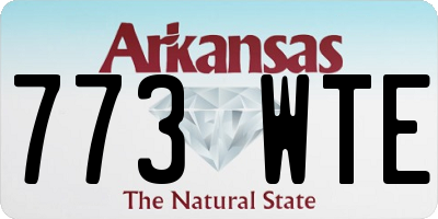 AR license plate 773WTE