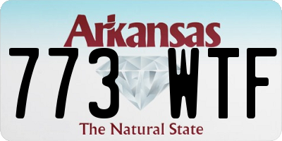 AR license plate 773WTF