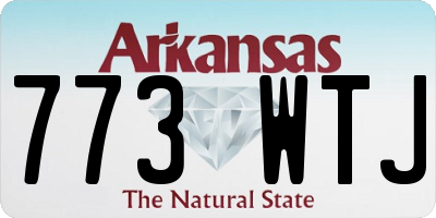 AR license plate 773WTJ