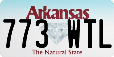AR license plate 773WTL