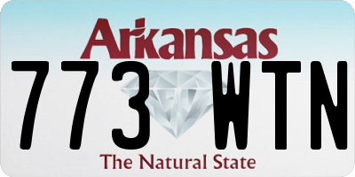 AR license plate 773WTN
