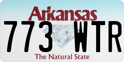 AR license plate 773WTR