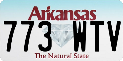 AR license plate 773WTV