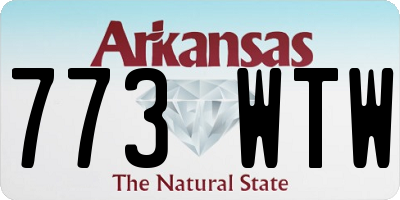 AR license plate 773WTW