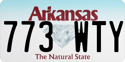 AR license plate 773WTY