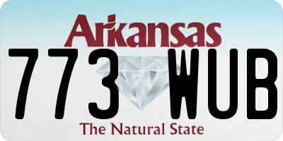 AR license plate 773WUB