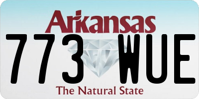 AR license plate 773WUE