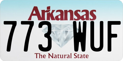 AR license plate 773WUF