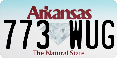 AR license plate 773WUG