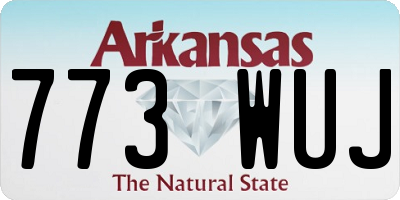 AR license plate 773WUJ