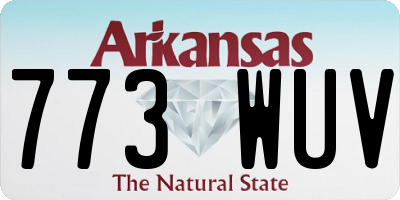 AR license plate 773WUV