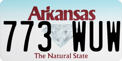 AR license plate 773WUW