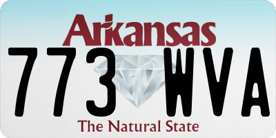 AR license plate 773WVA