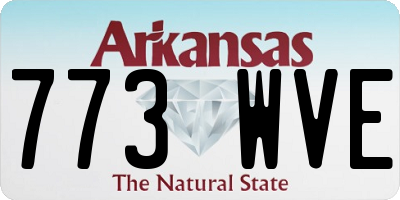 AR license plate 773WVE