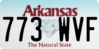AR license plate 773WVF